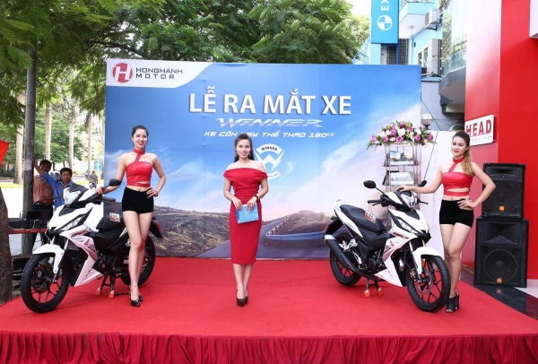 Á Châu cho thuê PG sự kiện ra mắt xe Winner của cửa hàng HonDa Hồng Hạnh