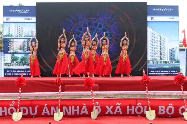 Cho thuê nhóm múa bụng, tại lễ động thổ dự án nhà ở xã hội Bộ Quốc Phòng